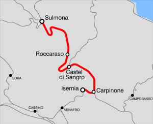 percorso ferrovia Sulmona-Isernia