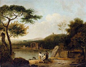 lago d'Averno dipinto del 1765 - anonimo